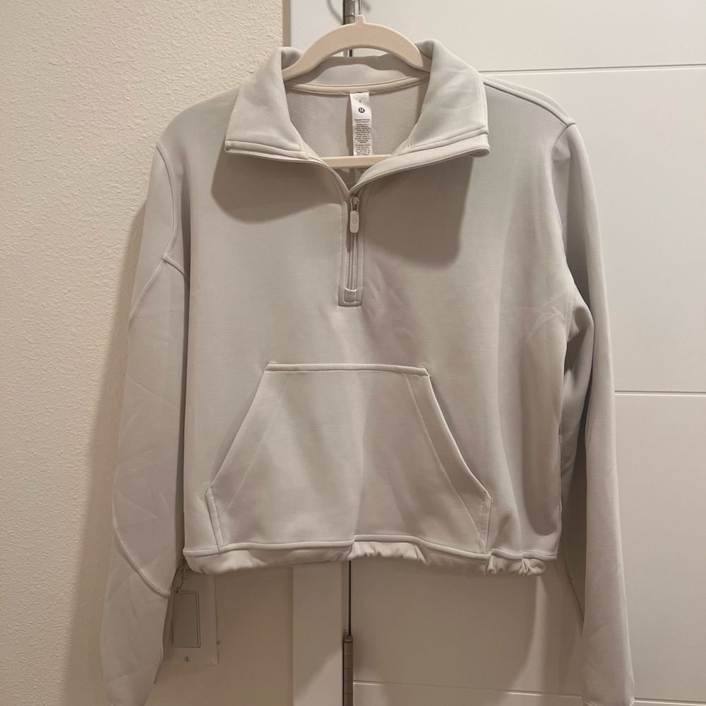 Brushed Softstreme Half Zip | Bone | Size 6